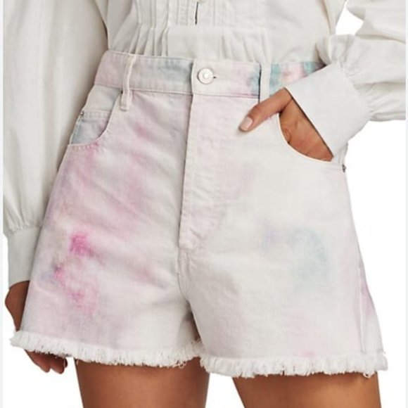 Isabel Marant Étoile Isabel Marant Étoile Tie-Dye Denim Shorts (NWOT) - Picture 1 of 14